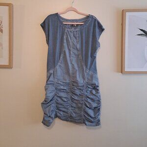 XCVI  Ruched Midi Length Dress